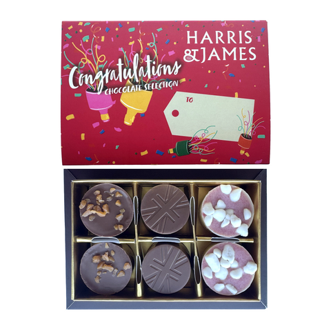Congratulations Gift Box Filled With Milk and White chocolate truffles