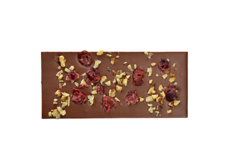 Cranberry and Walnut Milk Chocolate Bar