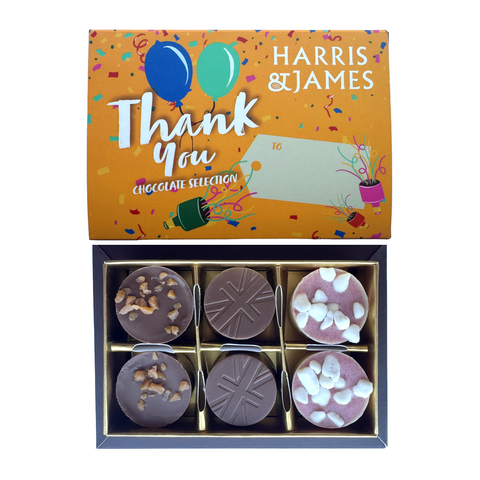 Thank You Gift Box Filled With Milk and White chocolate truffles