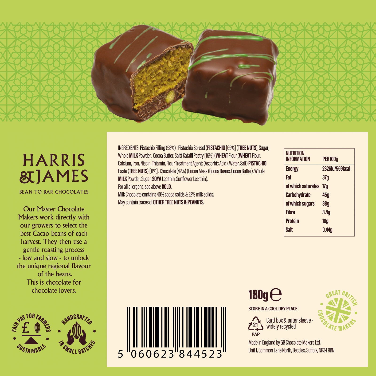 Dubai Style Pistachio Knafeh Chocolate Box – Harris & James