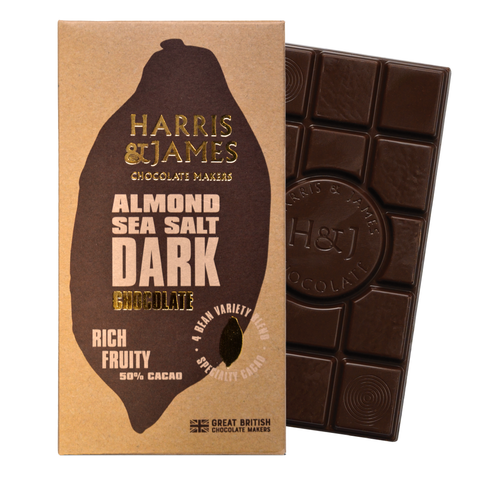 Almond Sea Salt Dark Chocolate Bar