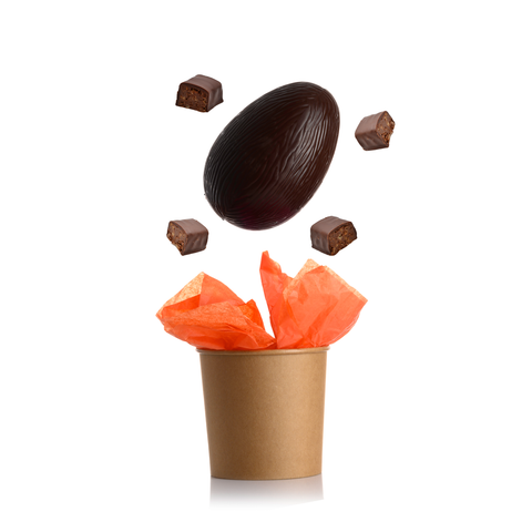 Salted Dark Easter Egg with 4 Hazelnut Crunch Chocolates - VEGAN