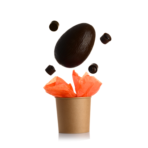 Dark Chocolate Easter Egg with 4 Espresso Truffles
