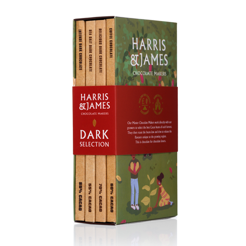 Dark Chocolate Bar Library, 4 Flavours