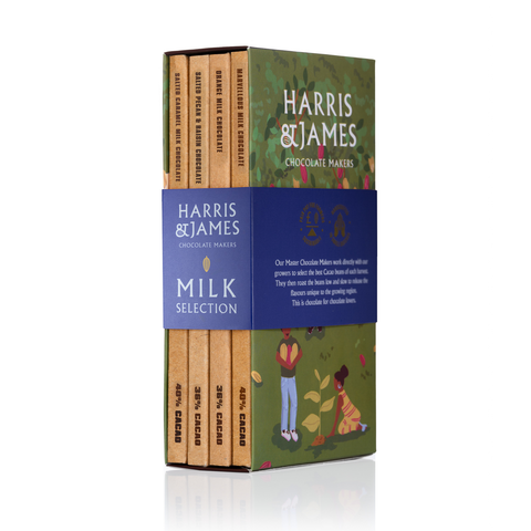 Milk Chocolate Bar Library, 4 Flavours, 86g each