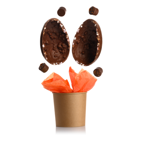 Rocky Road Easter Egg with 4 Salted Caramel Truffles