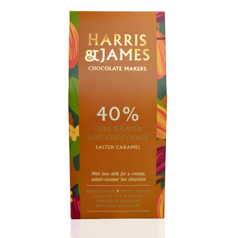 Decadent Bean to Bar - Salted Caramel Hot chocolate Flakes 40% 220g