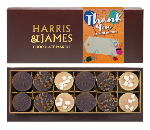 Thank You Gift Box Filled With Milk and White chocolate truffles