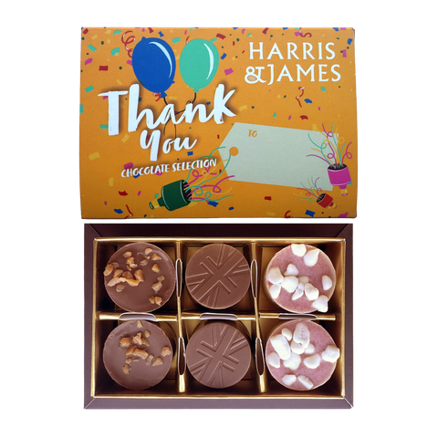Thank You Gift Box Filled With Milk and White chocolate truffles
