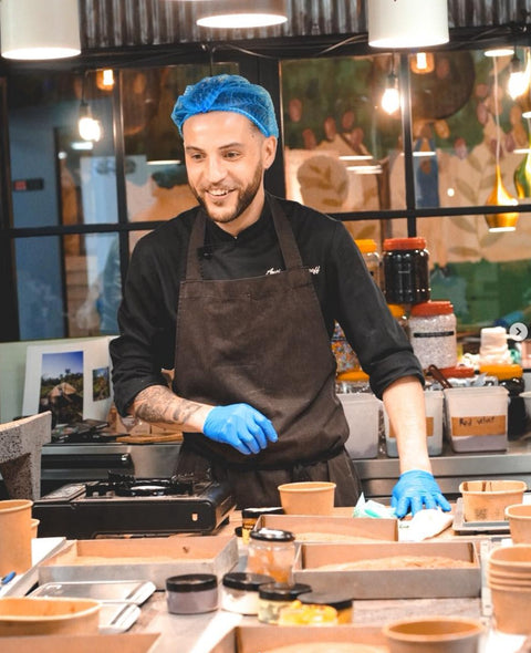 Anthony Boldyreff at work in the kitchen