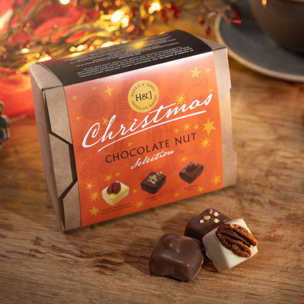 christmas chocolate nut individual chocolate selection box