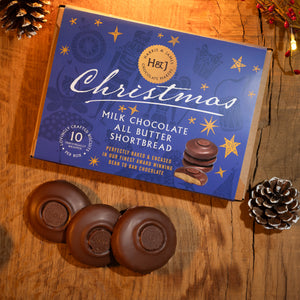  festive christmas milk chocolate all butter shortbread