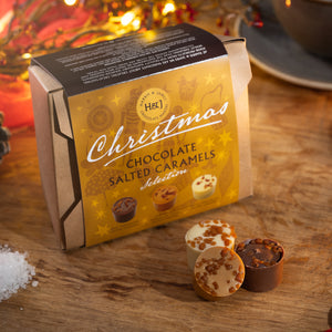 christmas chocolate salted caramel individual chocolate selection box