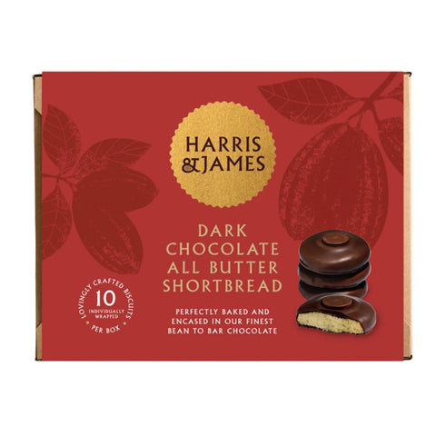 Dark Chocolate All Butter Shortbread Biscuits