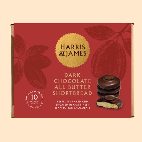 H&J Dark Chocolate All Butter Shortbread Biscuits
