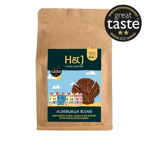 A bag of Aldeburgh Blend coffee 227g