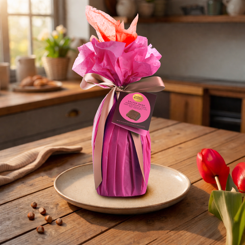 Salted Dark Easter Egg with 4 Hazelnut Crunch Chocolates - VEGAN