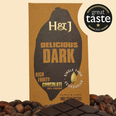 H&J Delicious 70% Dark Chocolate Bar
